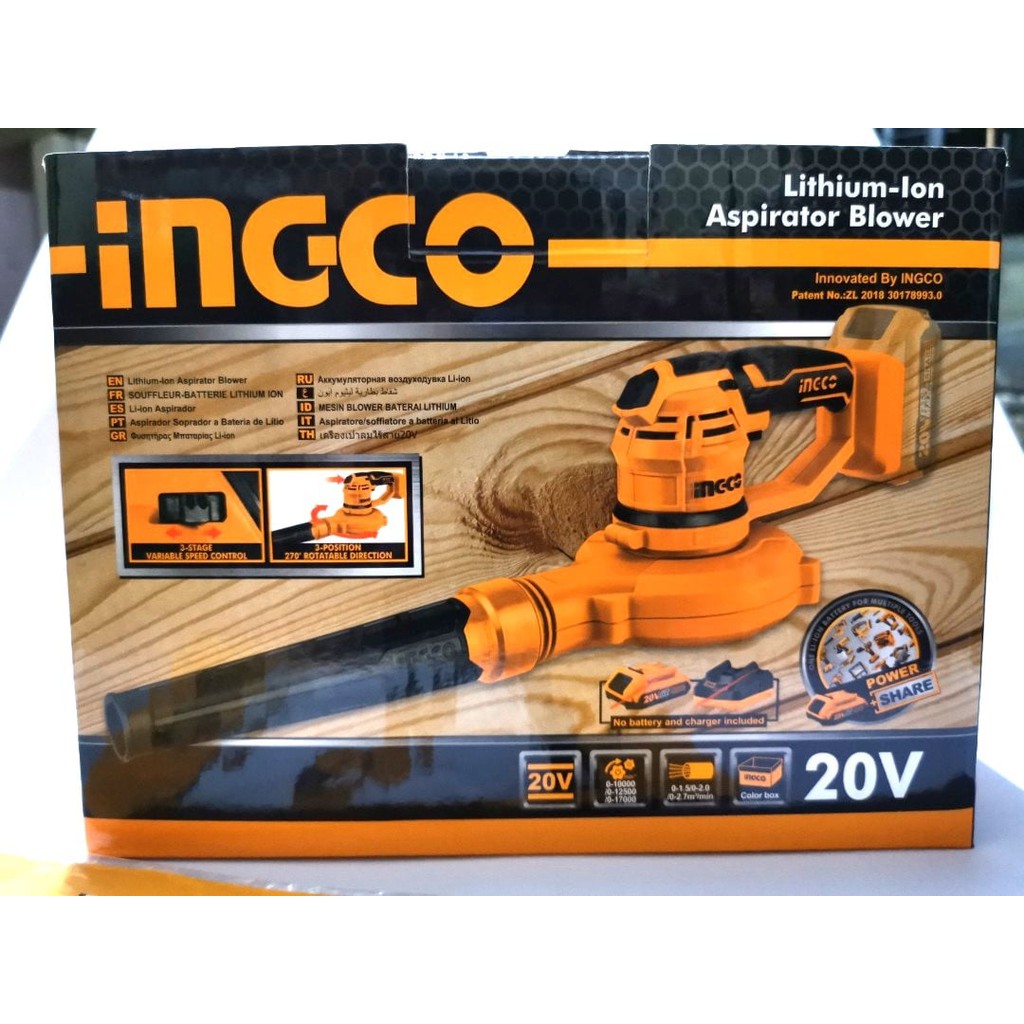 [HCM]MÁY THỔI BỤI DÙNG PIN LITHIUM INGCO 20V CABLI2001