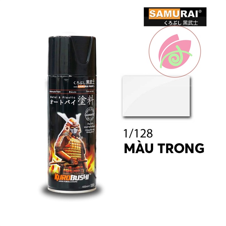 1.128  Sơn xịt Samurai Bóng trong  128 (không màu)