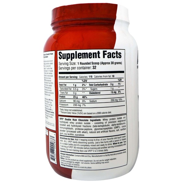 Whey protein xây dựng cơ bắp AST VP2 Whey Protein Isolate 2lb - 900g