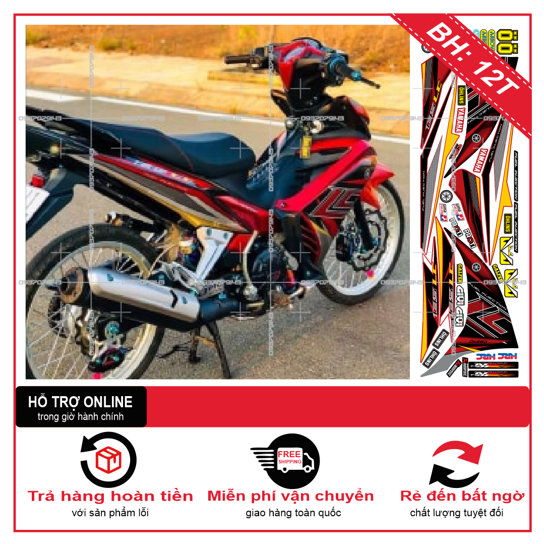 TEM XE EXCITER 2011 135 (TEM RỜI EX 2011) LC ĐỎ ĐEN NEW