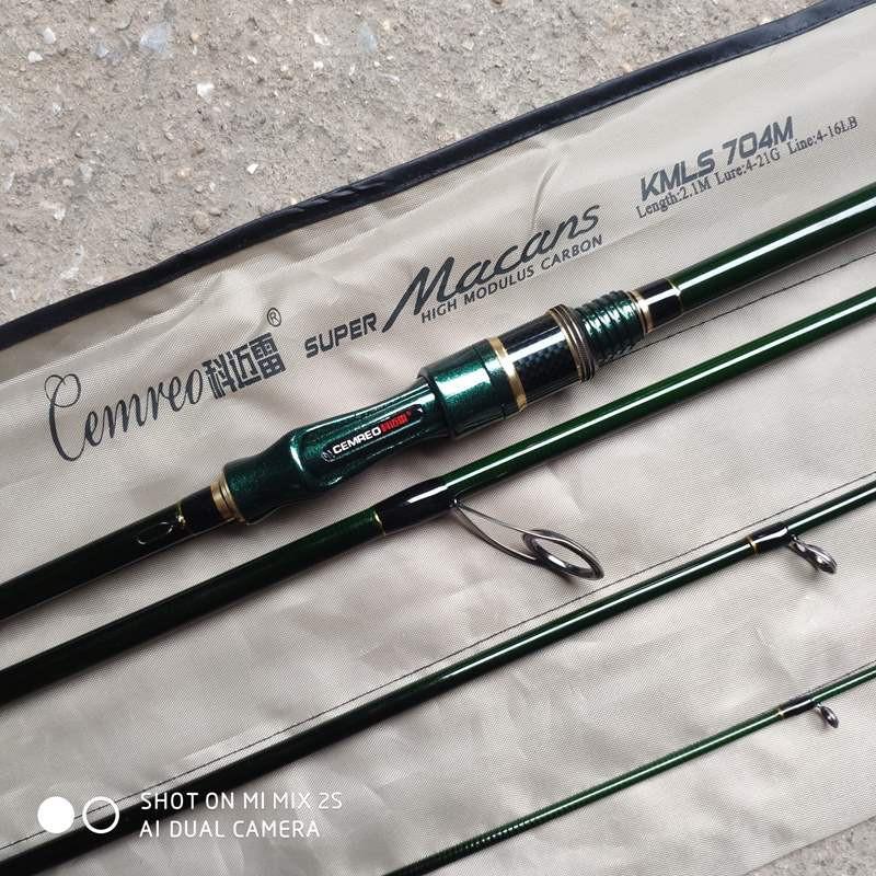 Cần câu lure 4 khúc Cemreo Macans 2m1 - 2m4 siêu khỏe  (cam kết đổi trả trong 2 tuần đầu)