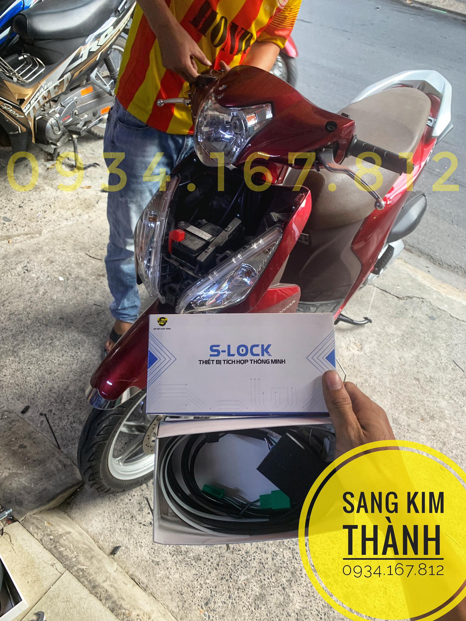 [HCM]Thiết Bị Slock Cảnh Báo Quên Tắt Núm Về Off  Smartkey Honda Vision 2018 2019 2020 2021