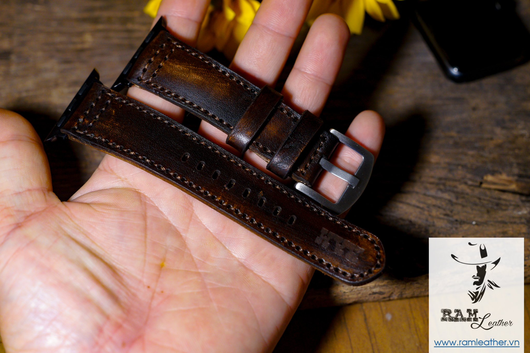 WATCH STRAPS DOUBLE COW LEATHER REAL