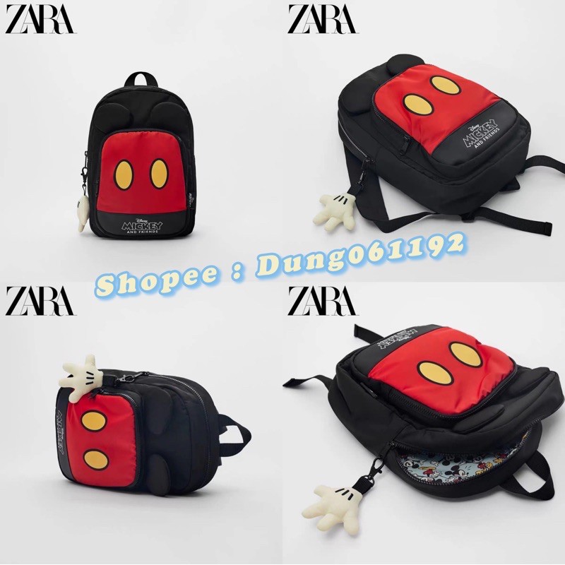 Balo zara mickey cho bé (mickey vàng mẫu mới,có sẵn)size to 33cm