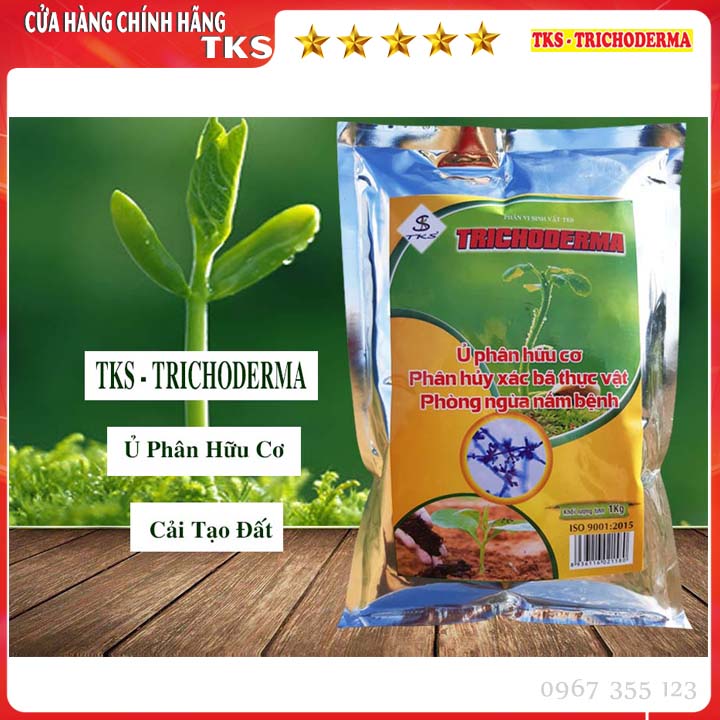 [1 Kg] NẤM TRICHODERMA 5 Chủng Nấm: Ủ Phân Hữu Cơ, Cải Tạo Đất, Phòng Nấm Bệnh Hiệu Quả