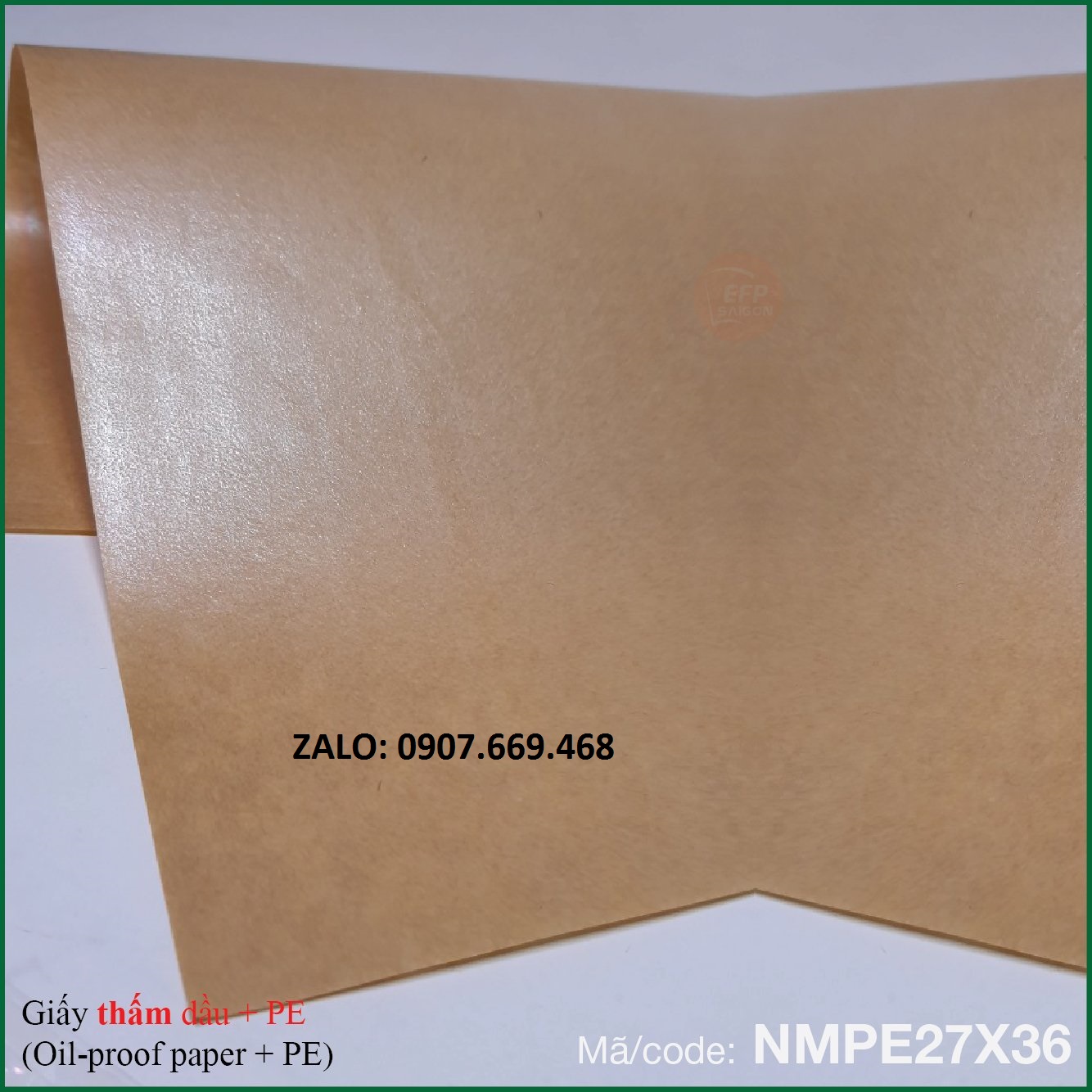 Giấy gói thực phẩm tráng PE size 27x36cm ( 500 tờ )