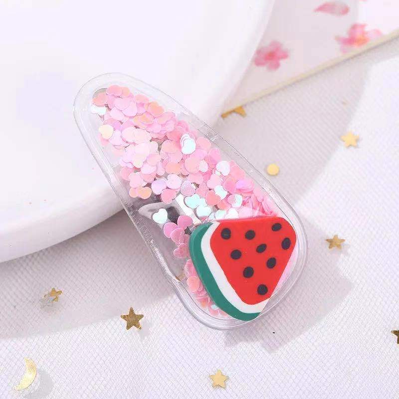 Set 5 kẹp tóc hình hoa quả cực yêu cho bé