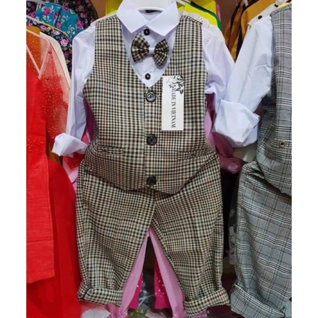 Bộ công tử kẻ cho bé trai 9-23kg