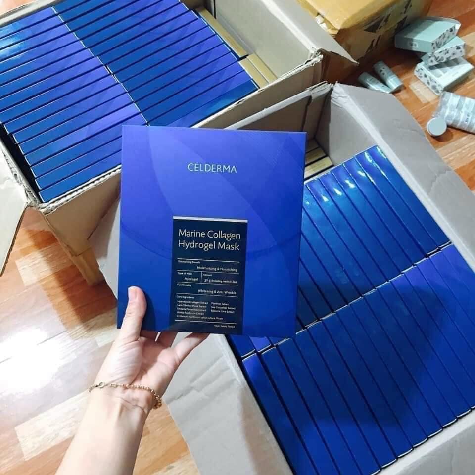 Mặt Nạ Celderma Marine Collagen Hydrogen Mask-Full hộp và tách lẻ