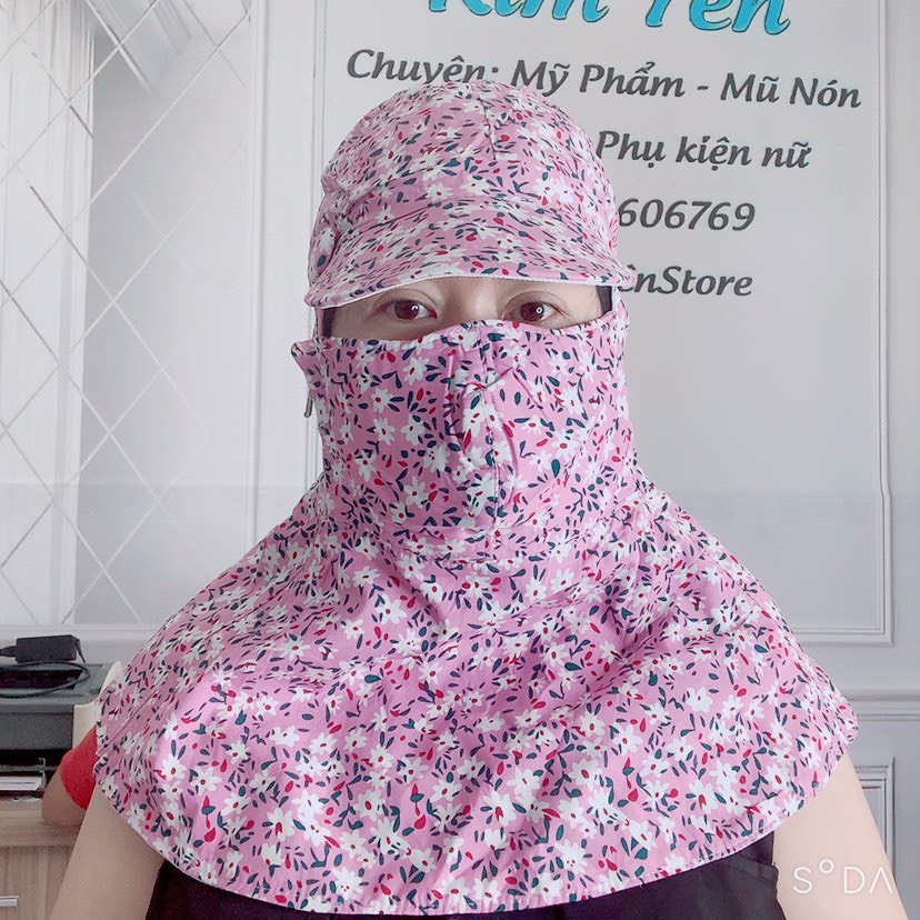 Nón mũ chống nắng vành nhỏ vải siêu mát , Mũ nón chống nắng vành nhỏ 2 lớp vải lót lưới chống nắng chống nám da đội trong nón bảo hiểm - Shop Kim Yến mẹ và bé