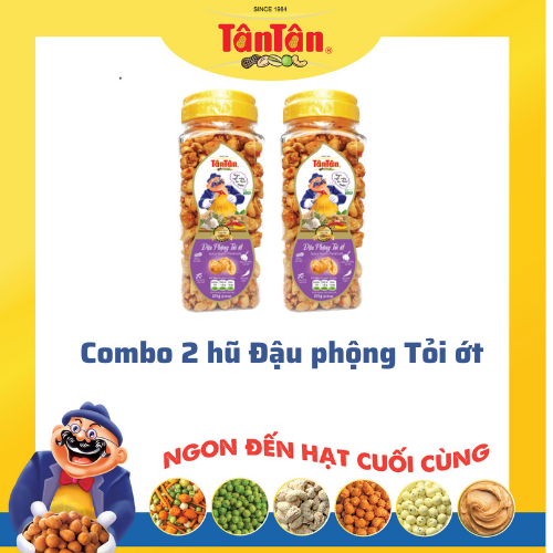 Combo 2 hũ Đậu phộng Tỏi ớt Tân Tân (260g/hũ)
