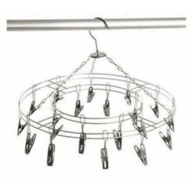 Móc tròn chùm inox kẹp phơi đồ cho bé