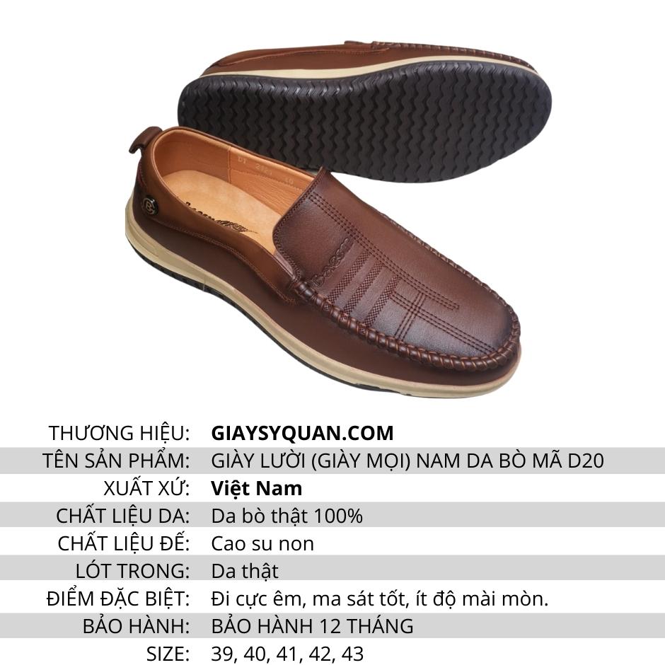 Giày Lười Nam Da Thật Cao Cấp