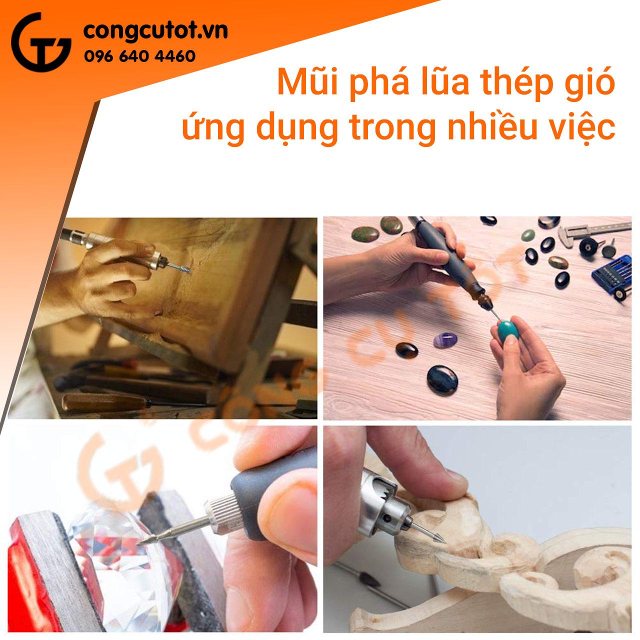 Bộ 20 mũi khắc, mài, làm lũa cao cấp