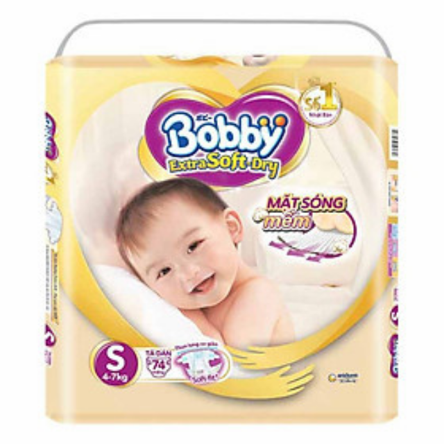 [HCM][TẶNG GỐI ÔM BÚT CHÌ] Có Đủ Size Bỉm/Tã Dán Bobby Vàng Siêu Mềm L58 (HSD:T11/2022-2023)