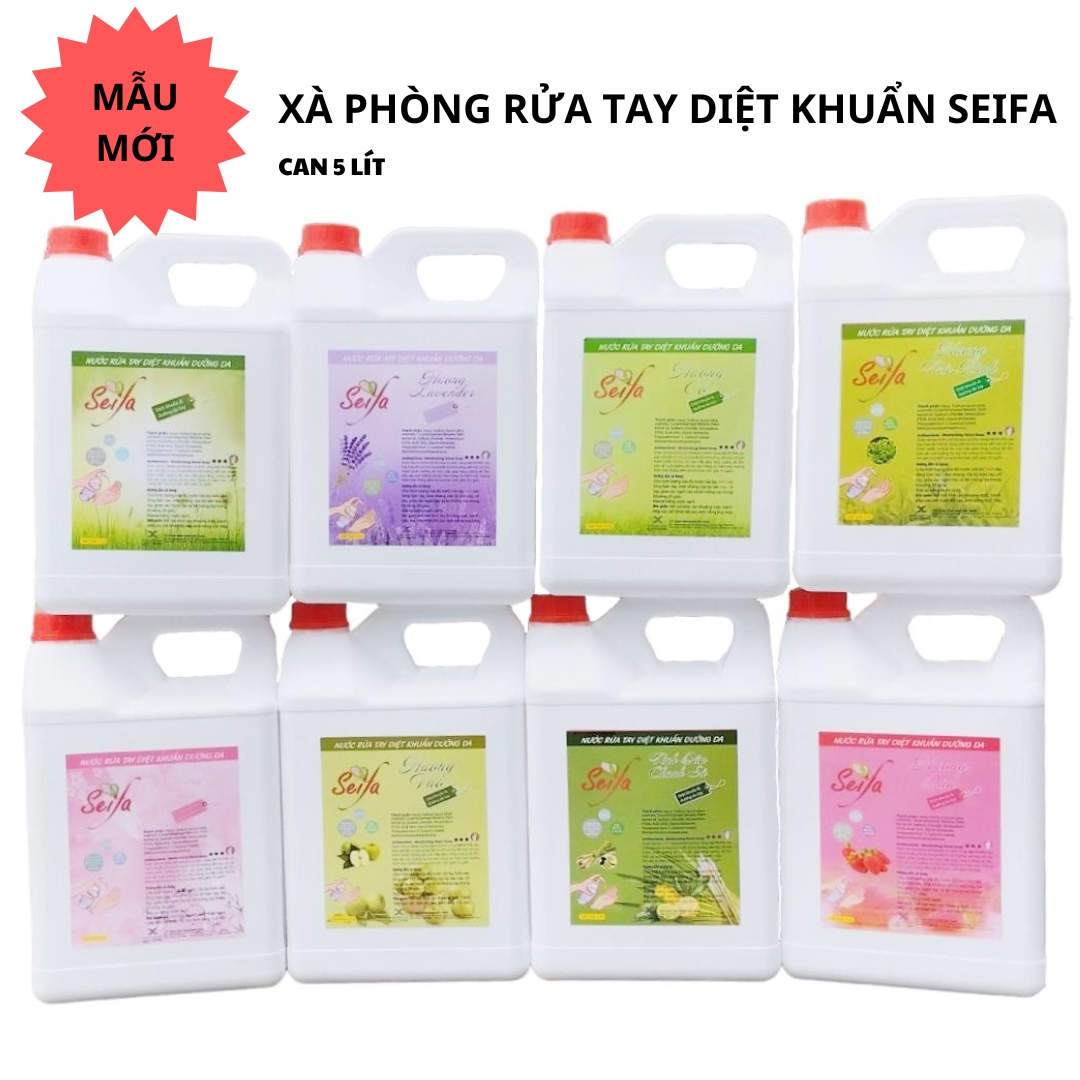 [ Xà phòng ] Nước rửa tay diệt khuẩn Seifa can 5 lít