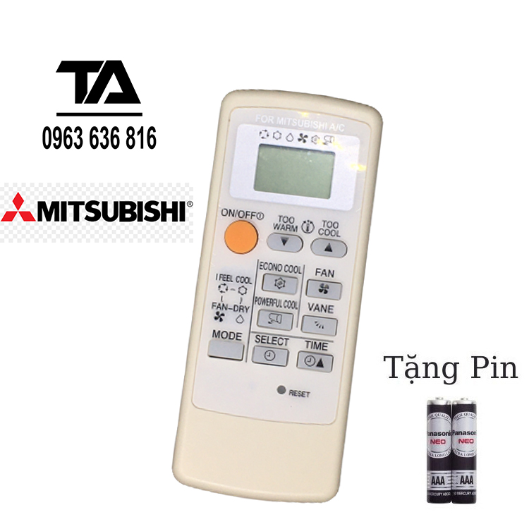 Remote máy lạnh mitsubishi electric inverter mp08b