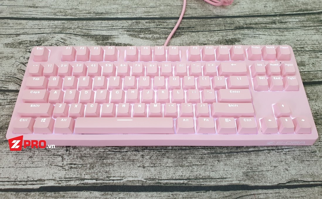 Bàn Phím Cơ E-Dra EK387 Pink Hồng ( Blue , Brown , Red Switch )