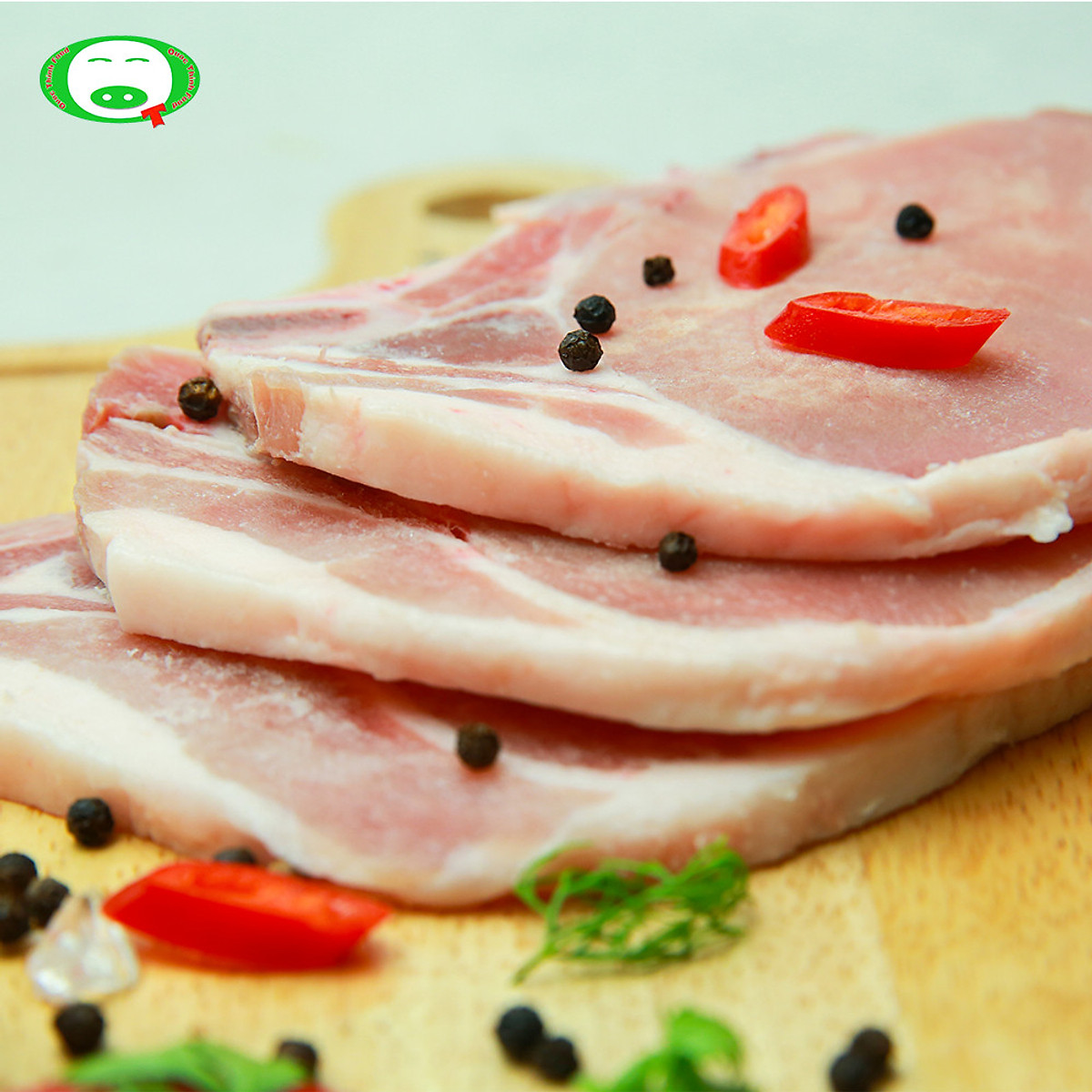 [Giao Liền 3H] - Cotllet heo (Porkloin bone in) 500gr - HCM
