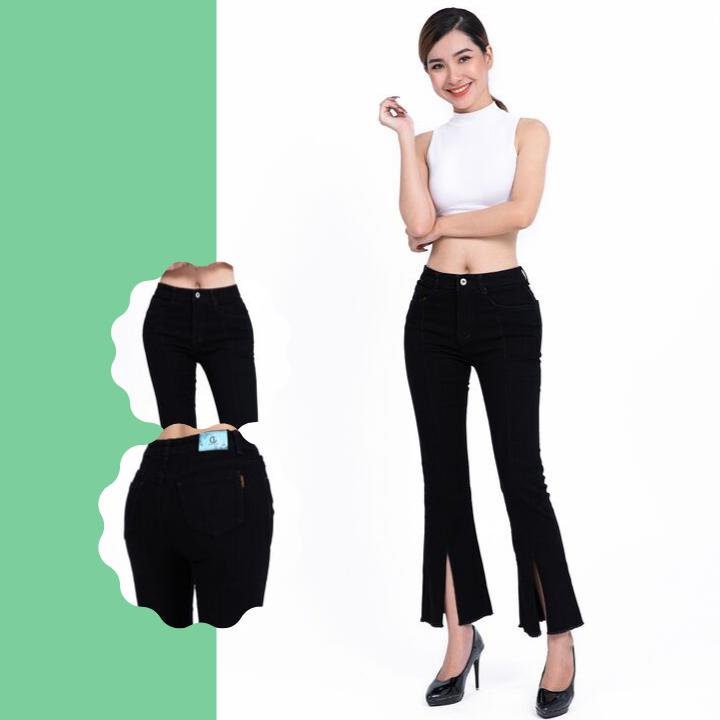 [HCM]Quần jean ống loe xẻ lai