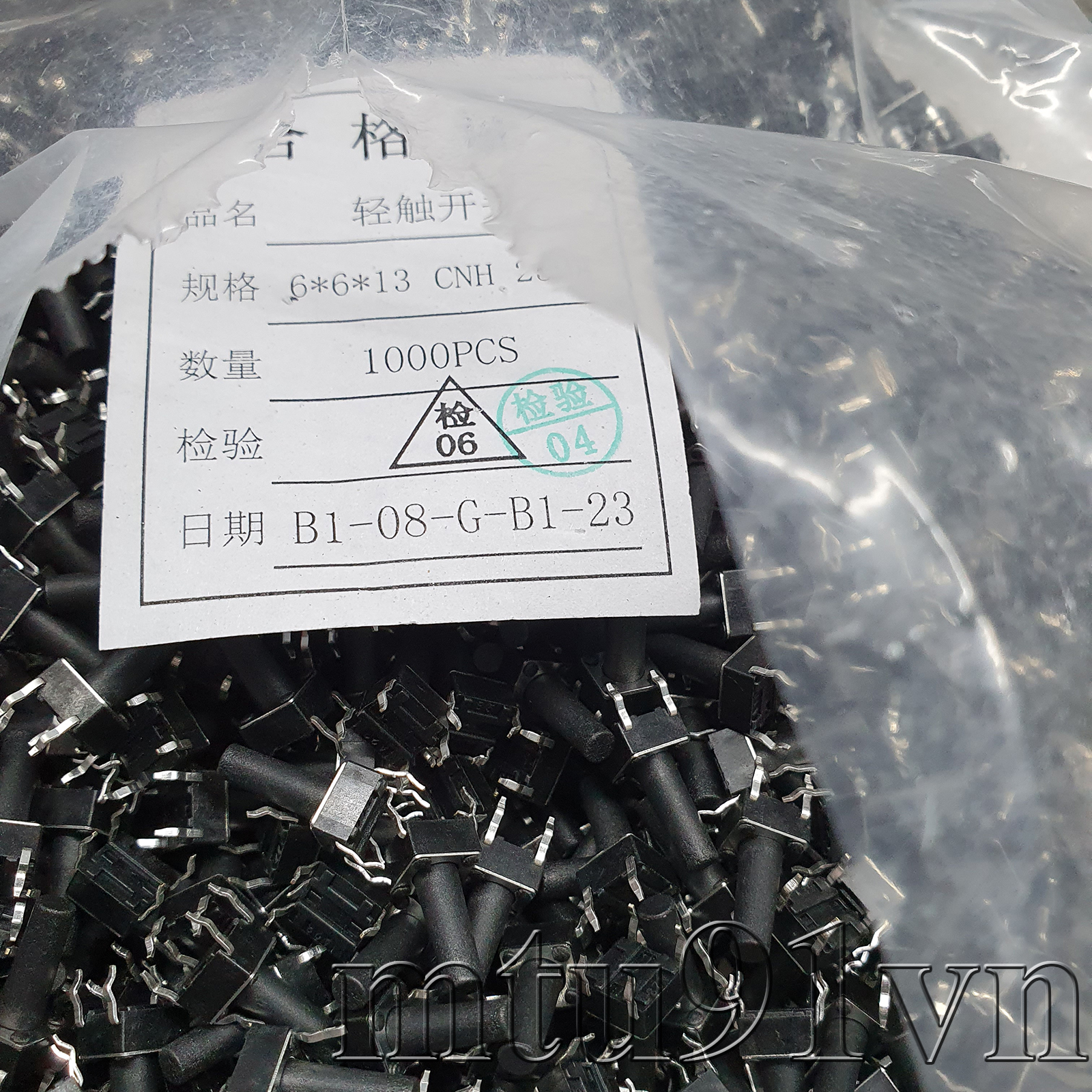 Nút Nhấn 4 Chân 6x6x13mm DIP