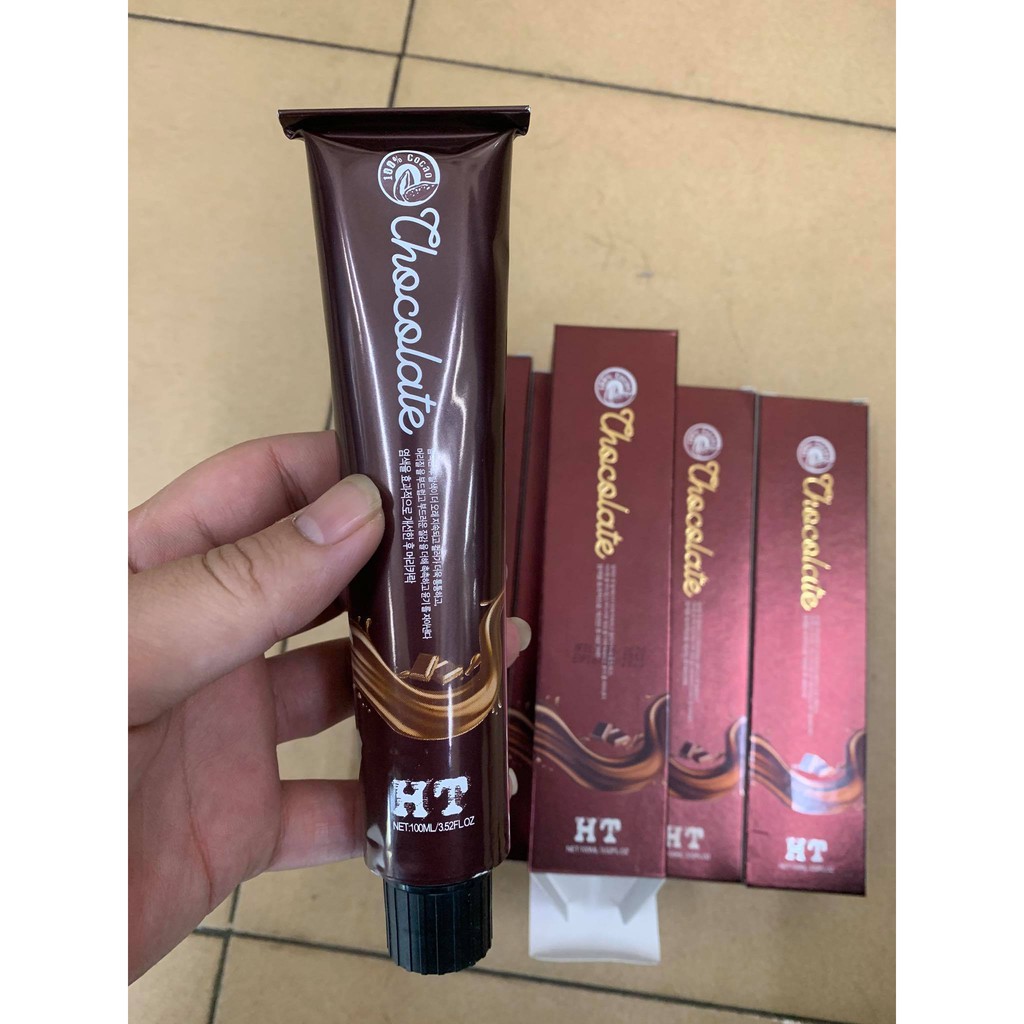 Thuốc Nhuộm phủ bạc cân bằng Chocolate HT Hàn Quốc 100ml