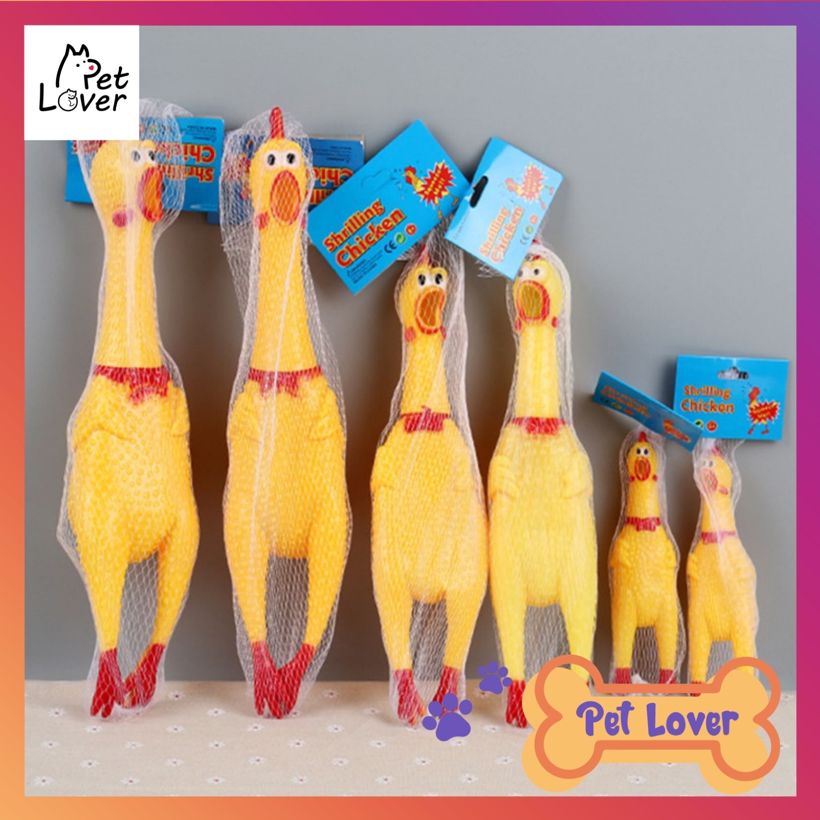 Gà Gào Thét, Gà Silicone Dành Cho Chó Mèo - Mã DCCM14 - Petlover