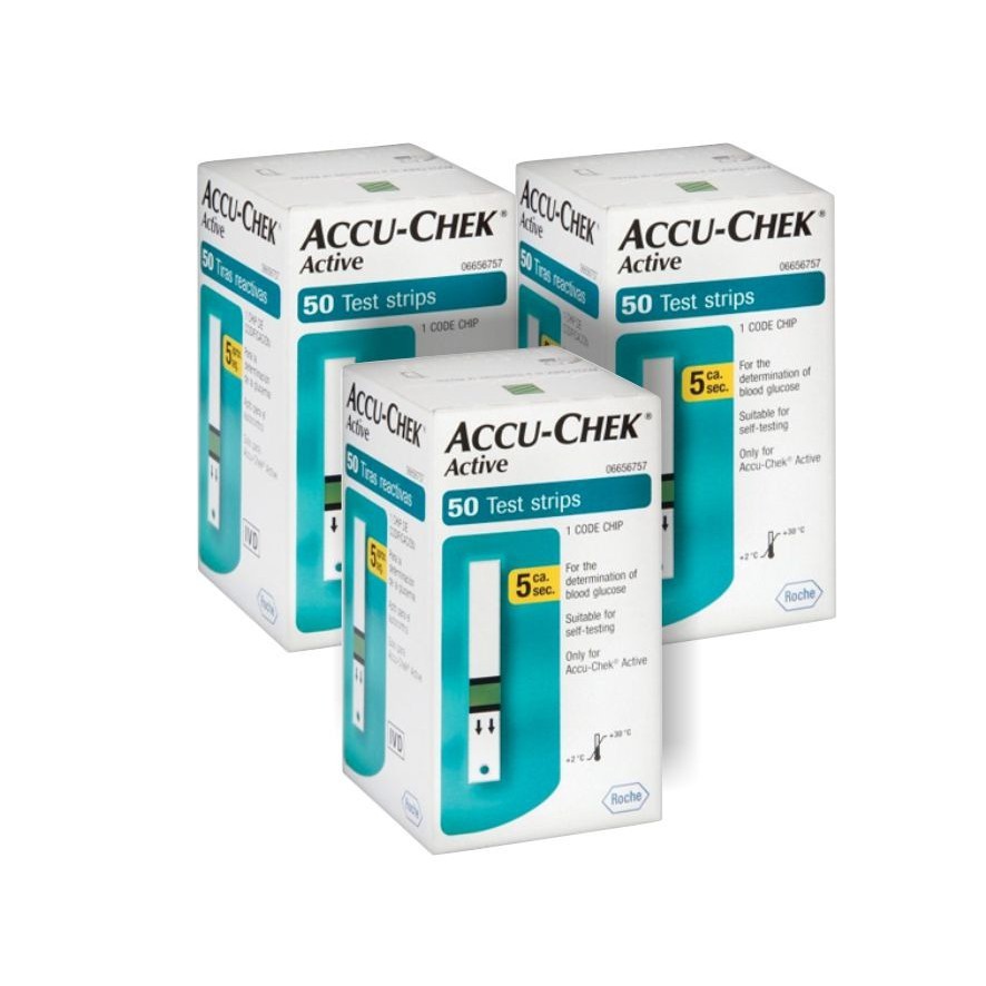 Que Thử Đường Huyết Accu Check Active Hộp 50 Que