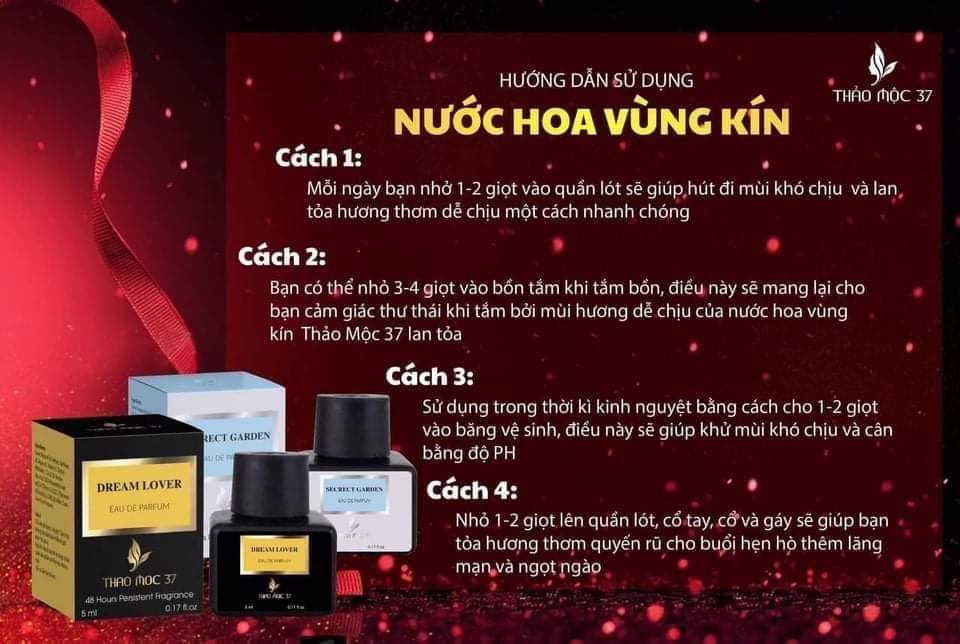 2 Lọ Nước Hoa Vùng Kín Thảo Mộc 37 ( lọ màu đen + lọ màu hồng)
