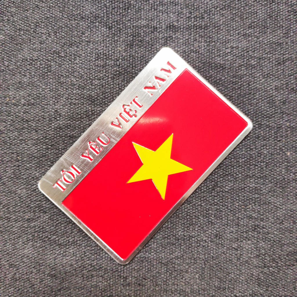 [Giá Gốc] Tem Nhôm Cờ Việt Nam (Tôi Yêu Việt Nam)