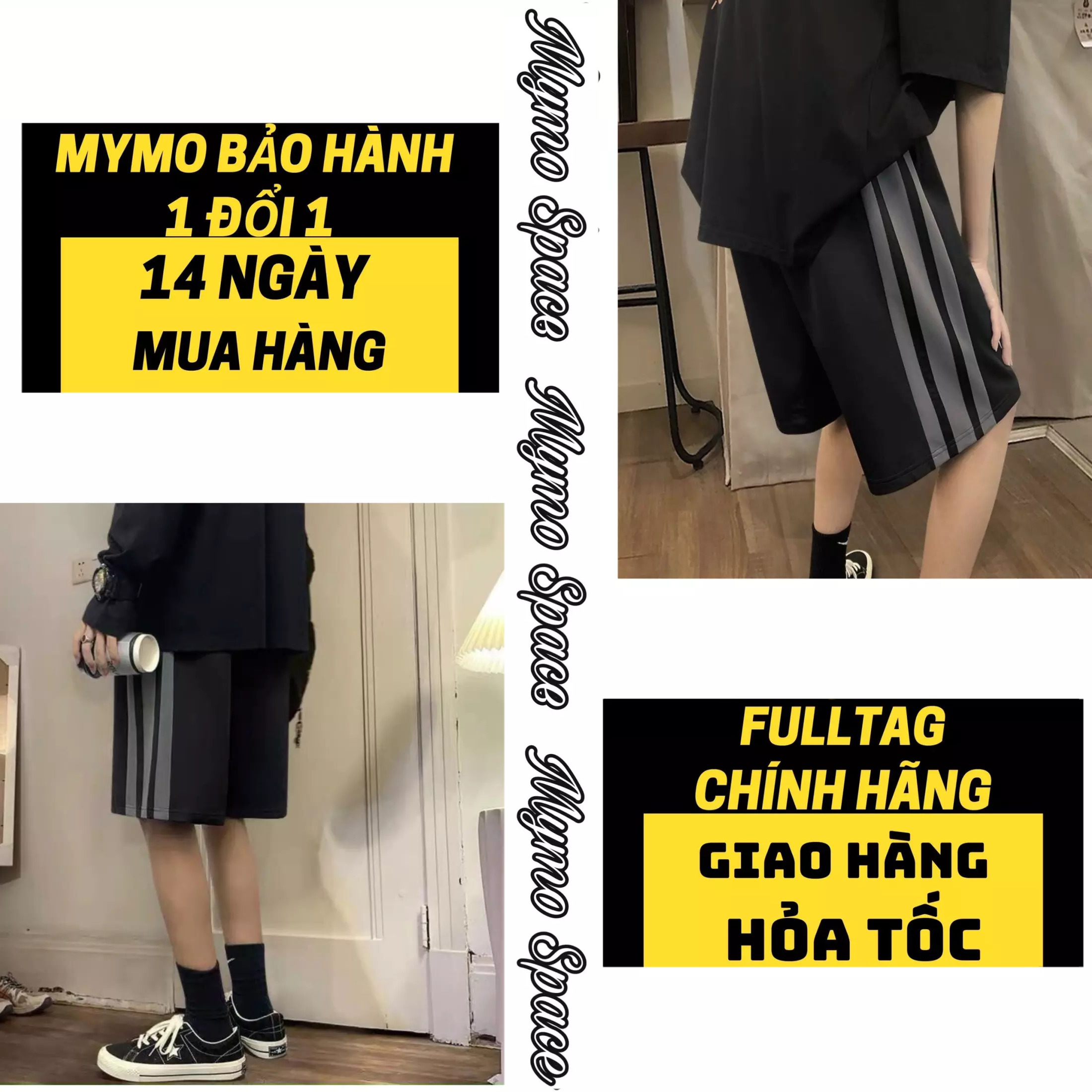 [FULLTAG CHÍNH HÃNG] QUẦN SHORT 3 SỌC XANH | SHORT THUN BASIC | CHUẨN CAO CẤP 1:1 LOCAL BRAND