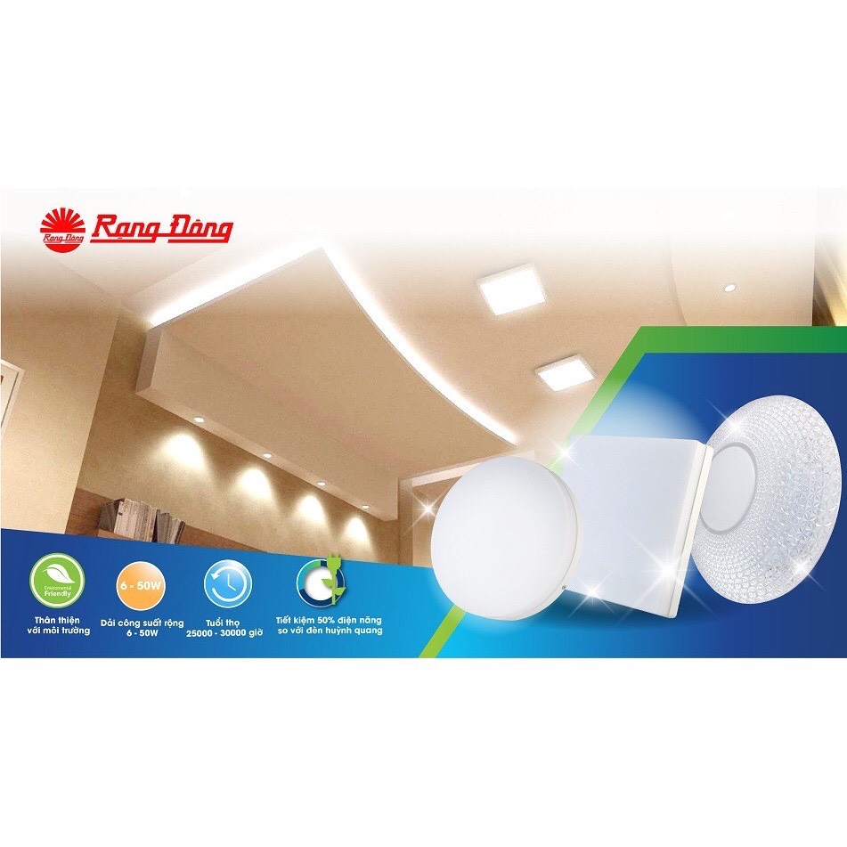Đèn led ốp trần 24w tròn Rạng đông