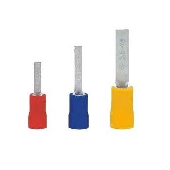 20 Đầu Cos Pin Dẹt 1.25 - 2.5mm², Đầu cos chẻ phủ nhựa,  màu xanh Thông số kỹ thuật :  Tiết diện cáp sử dụng1.25mm² -2.5mm Bịch 20 cái  Không bị vỡ khi bóp dây  Không bị chảy lớp gen  không bị gãy khi lắp đặt tủ điện  Chịu dòng tốt và ổn định