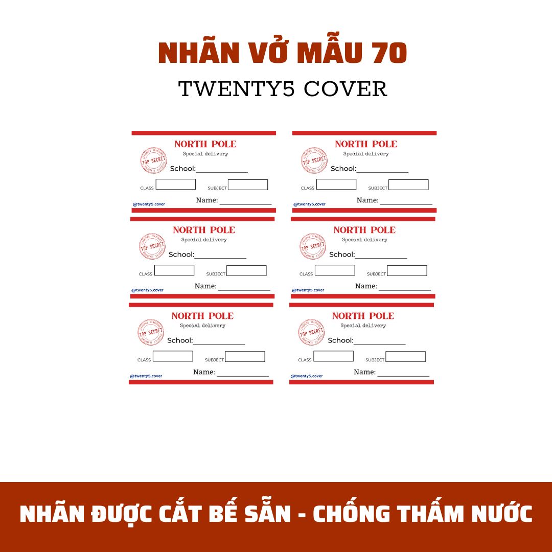 SET NHÃN VỞ THEO MẪU 70 - 79