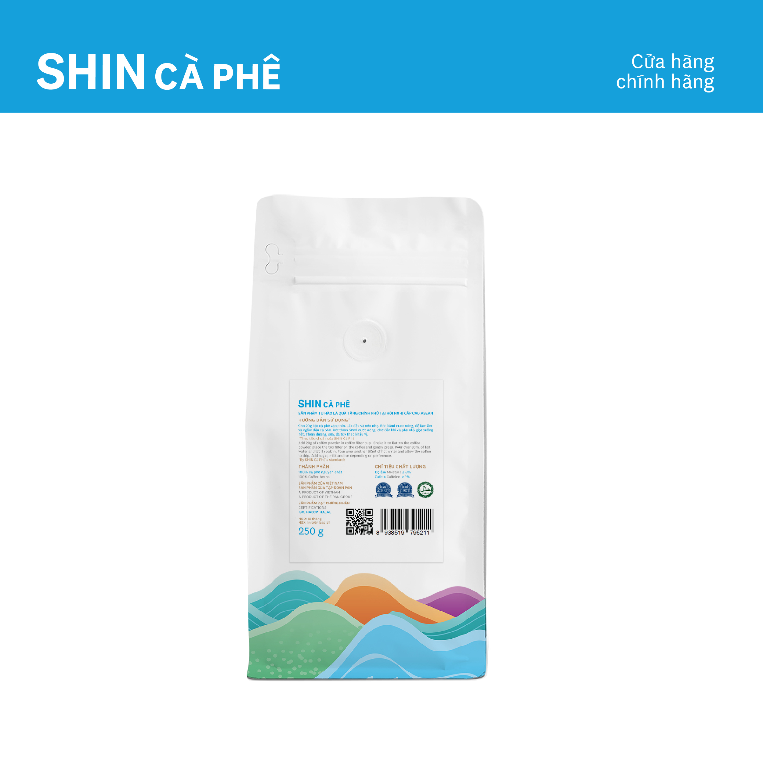 Cà phê VN Phin A Lưới blend - SHIN Cà Phê - Cà phê đặc sản - Gói 250g
