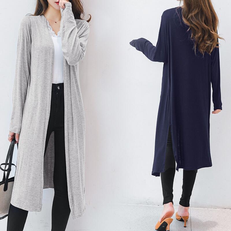 Áo khoác len cardigan form dài thời trang