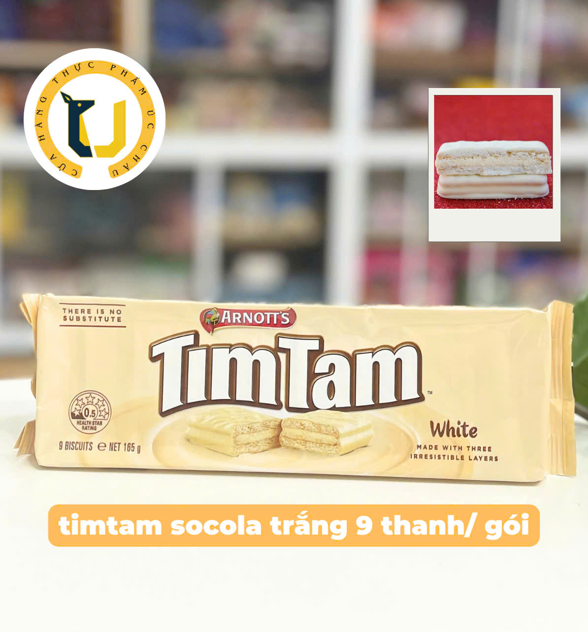 (HÀNG ÚC) Bánh quy xốp phủ socola thương hiệu Timtam  Arnott's chocolate biscuit