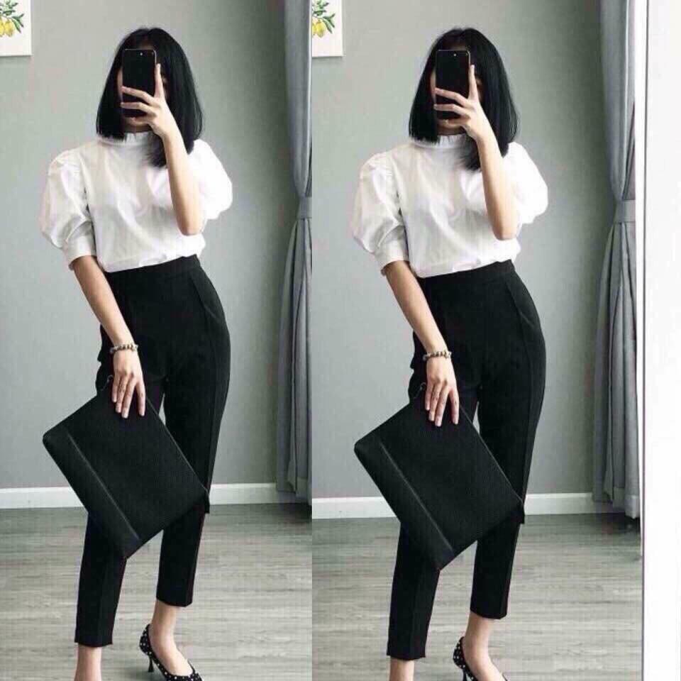 Quần Baggy Cơ Bản Lưng Thun Co Giãn (màu Đen