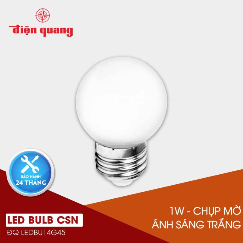 Đèn LED Bulb Điện Quang ĐQ LEDBU14G45 01765 (1W daylight, chụp mờ)