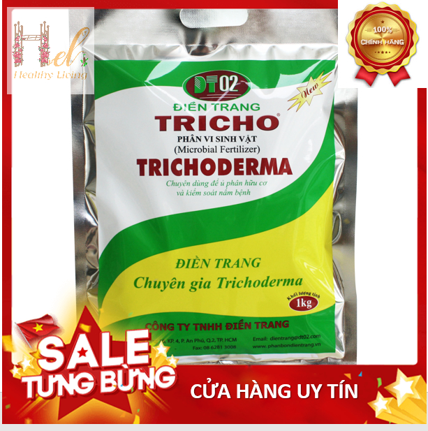 Phân vi sinh vật Điền Trang Trichoderma 1kg - Chuyên dùng ủ phân hữu cơ và phòng ngừa nấm bệnh