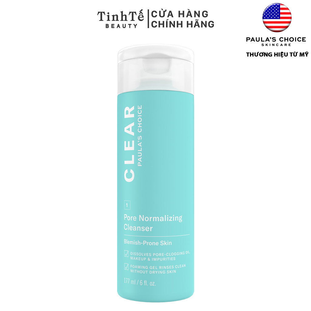 Sữa rửa mặt cho mụn và thu mịn lỗ chân lông Paulas Choice Clear Pore Normalizing Cleanser 117ml