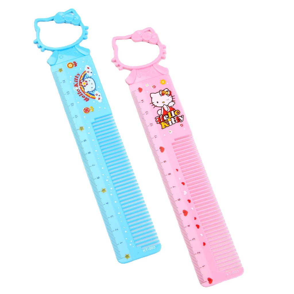 Thước Kẻ Nhựa hình Hello Kitty Lược 15cm