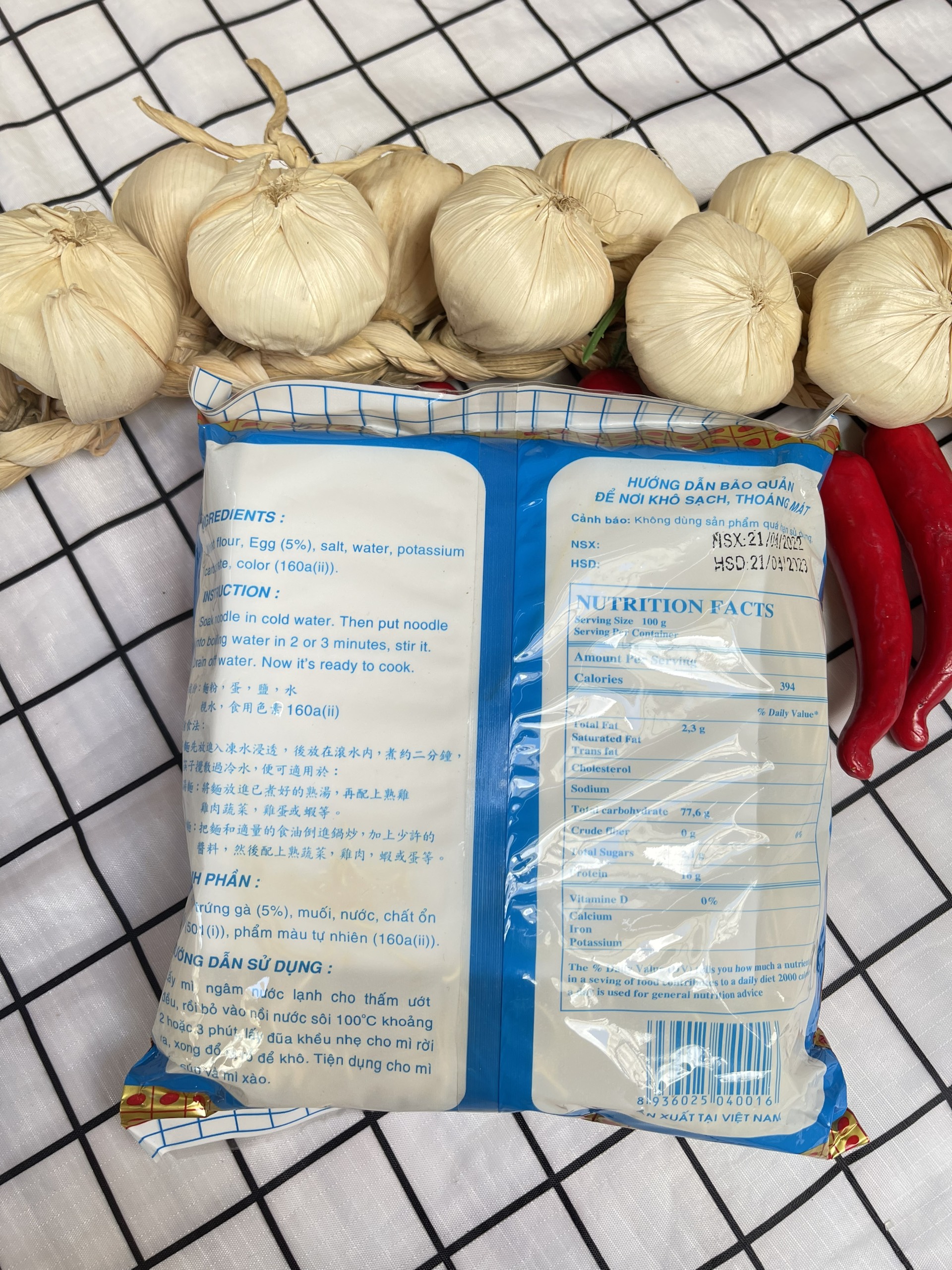 MÌ HỘT GÀ ( MÌ TRỨNG GÀ ) DU HƯNG PHONG 454GRAM