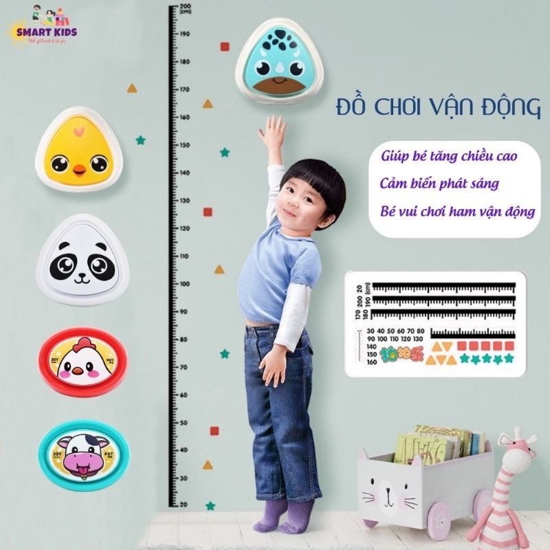 Đồ chơi chuông bấm nhảy tăng chiều cao, đồ chơi vận động thể chất nhảy bấm chuông phát triển chiều cao thể lực cho bé