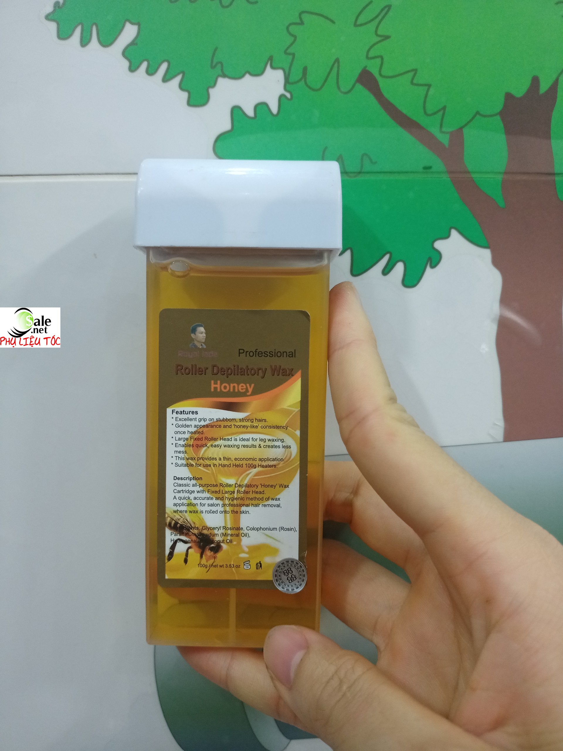 Gel wax lông mật ông dạng lăng Honey Roller Depilatory 100gram