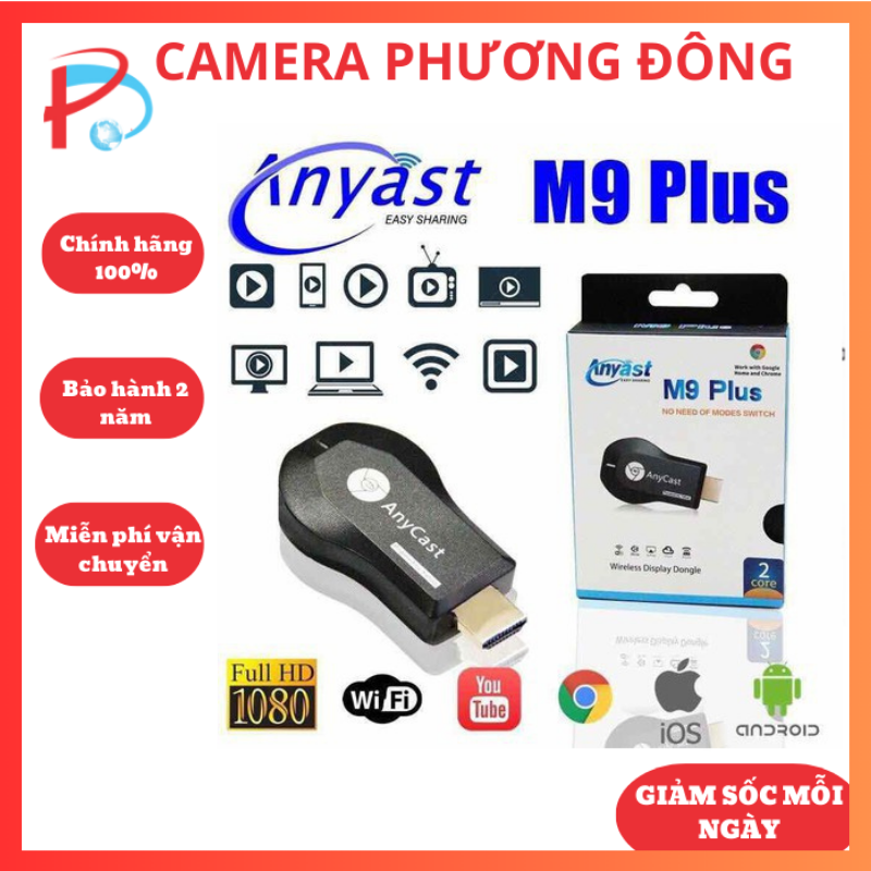 HDMI KHÔNG DÂY ANYCAST M9 PLUS FULL HD 1080P
