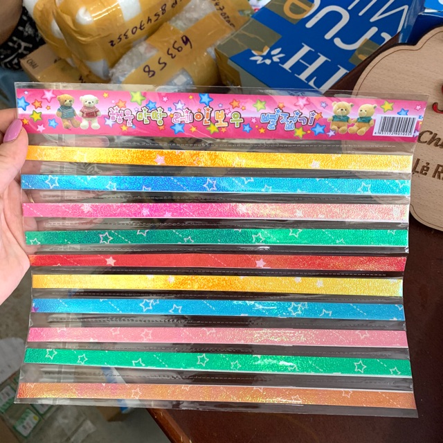 1 Tệp Giấy Gấp Sao Óng Ánh (Tệp 50 sao)
