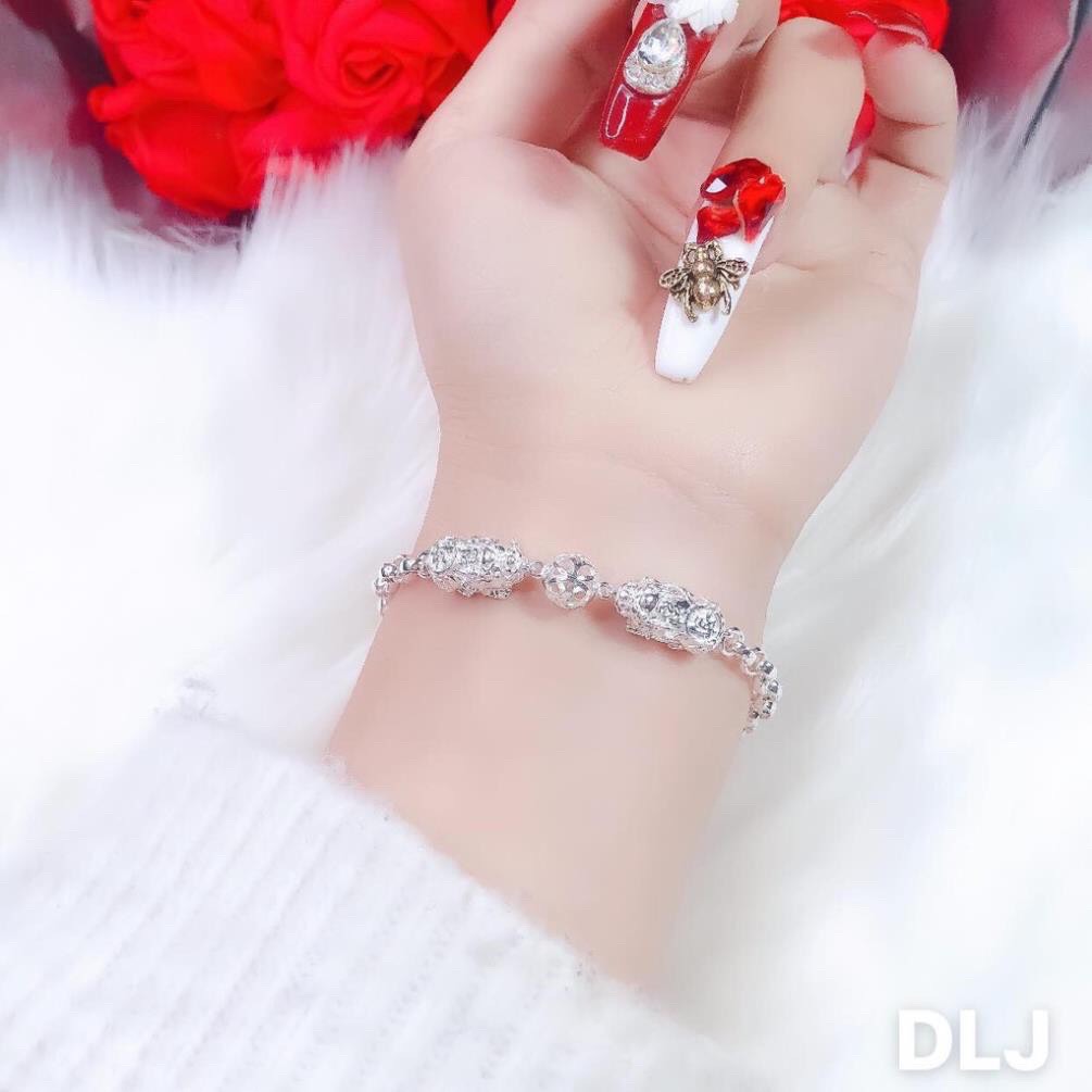 Lắc tay nữ tỳ hưu may mắn chất liệu bạc ta, mẫu mã đẹp, chất liệu lâu bền-JQN cam kết hàng đúng mô tả, chất lượng đảm bảo