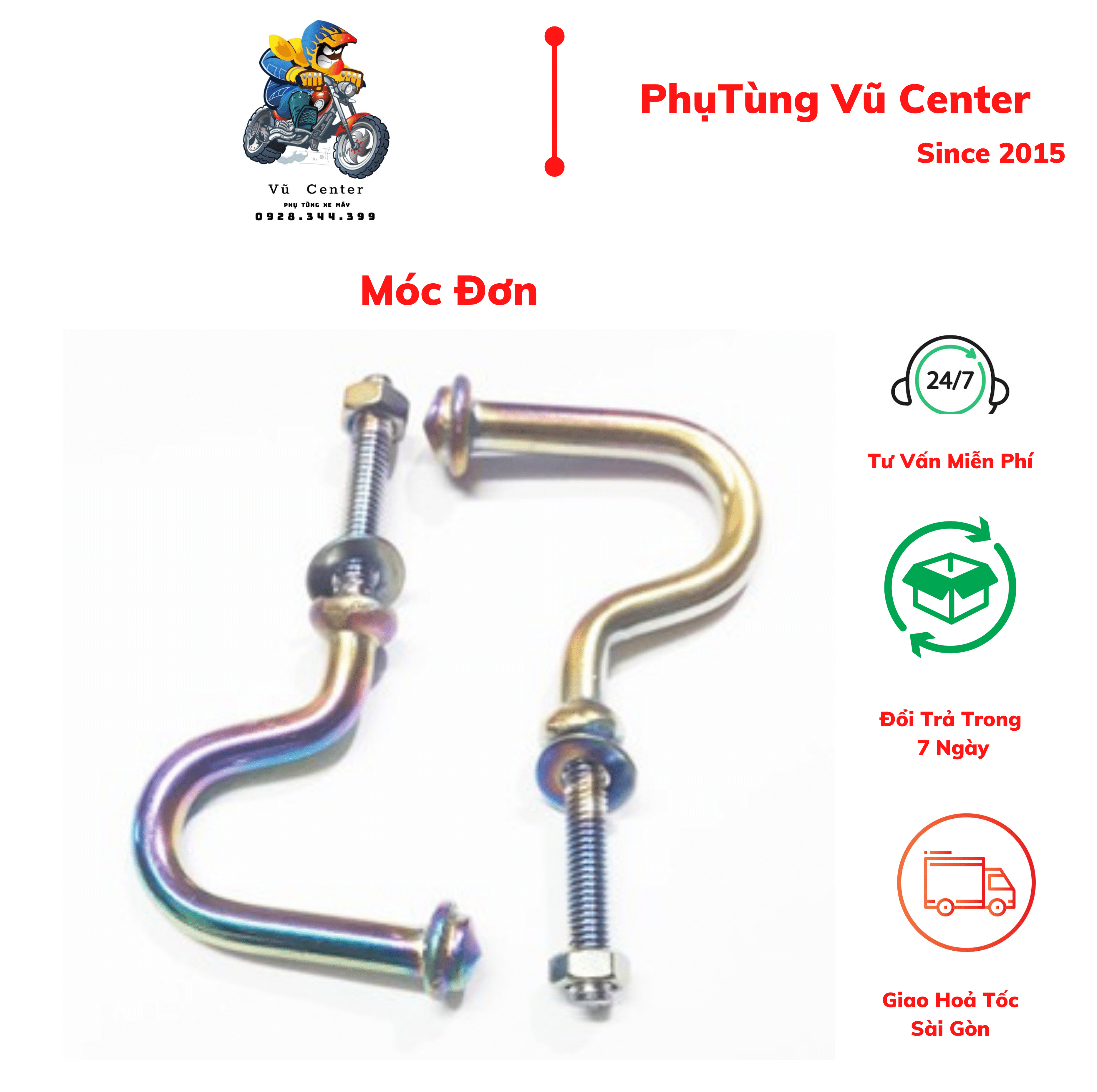 [HCM][ Titan 7 màu ] Móc đơn titan 7 màu