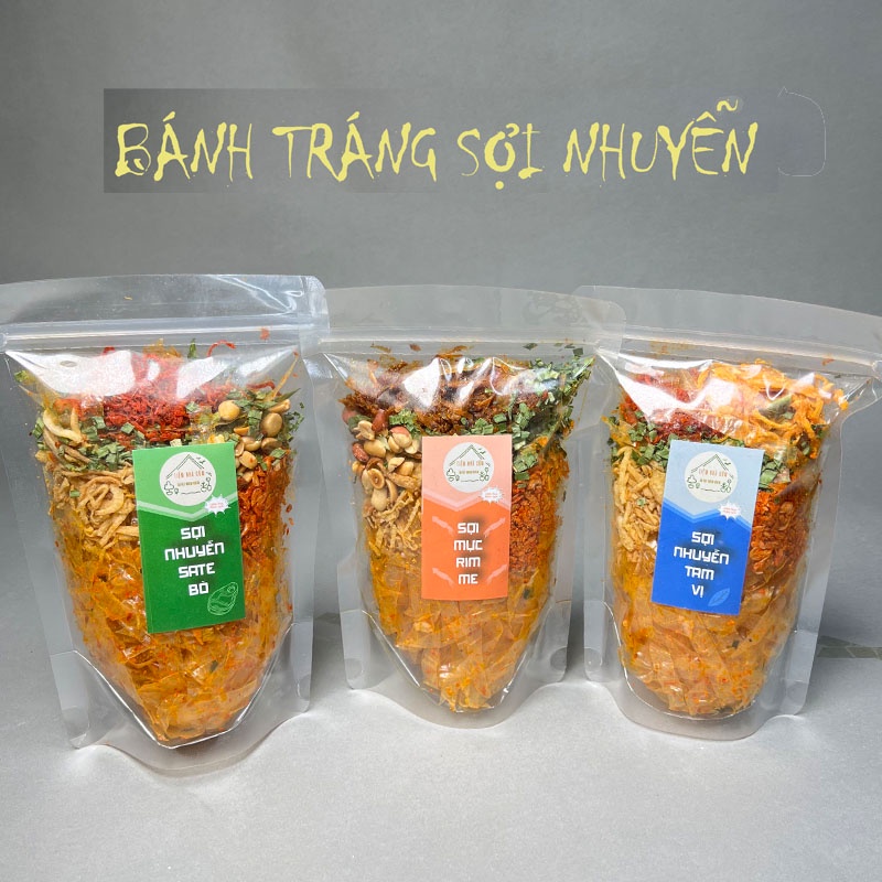 Bánh tráng trộn mix vị topping đa dạng, bánh tráng tự trộn 100g - Tiệm tạp hóa tháng năm